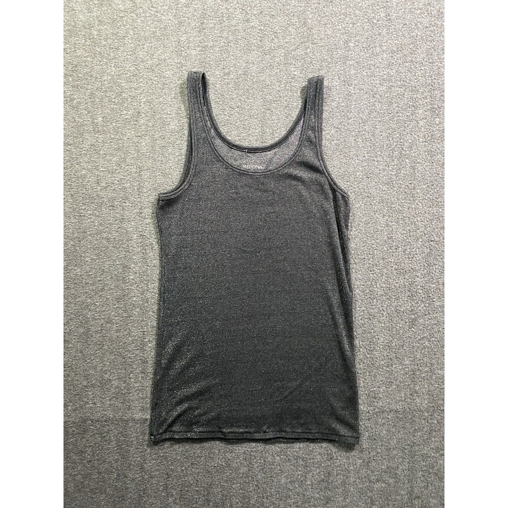 Merona Stylish and Comfortable Sparkle Gray Tank Top Size XL